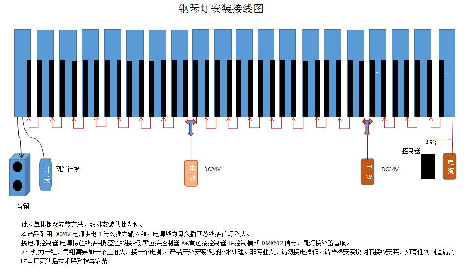 钢琴地砖灯接线示意图